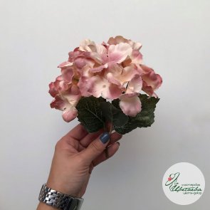 Искусственная гортензия розово-персиковая