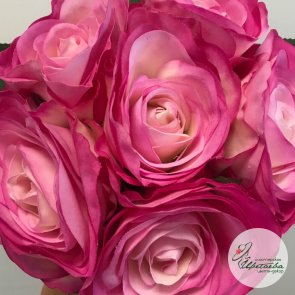 Букет из 6 розовых искусственных роз Esperance