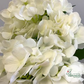 Искусственная белая кустовая гортензия 5 соцветие