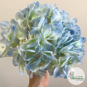 Искусственная голубая гортензия соцветие (без стебля)