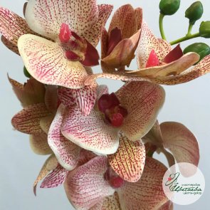 Искусственная розово-леопардовая орхидея 3D (3 стебля)
