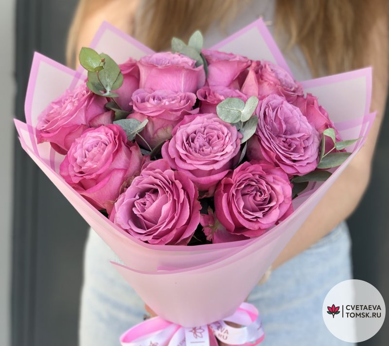 Букет из 13 пионовидных роз «Flowers»
