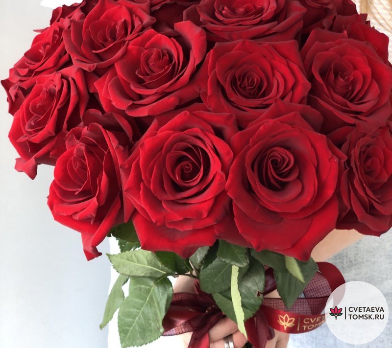 Букет из 25 красных роз «Flowers»