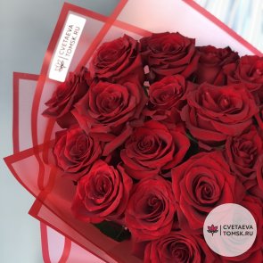 Букет из 21 красной розы «Flowers»